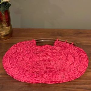 NWOT pink boho purse / bag, perfect for summer or a beach getaway!